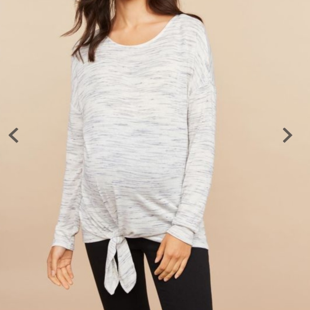 Maternity tie front top